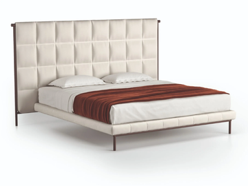 EMA - Double bed with high headboard by Natuzzi Italia - view 2